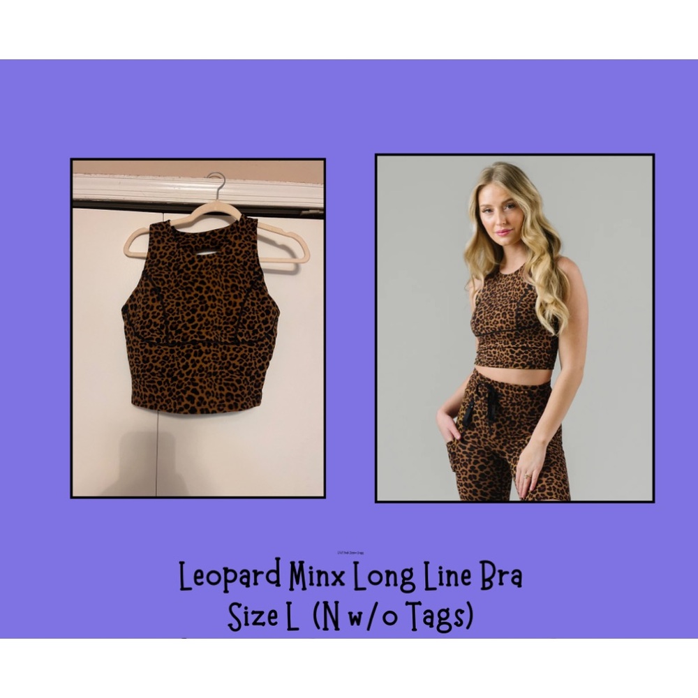 ZYIA Leopard Minx Longline Bra (L) N w/o tags